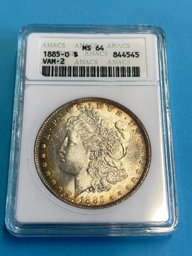1885-O   MORGAN DOLLAR MONSTER TONER MS-64 VAM-2 OLD HOLDER