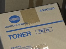(1) NEW SEALED Genuine Konica Minolta A3VU030 (TN712) Black Toner Cartridge