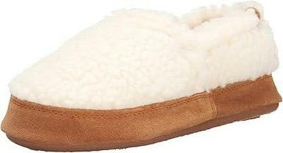 Acorn Unisex-Kid's Moc Slipper, Buff Popcorn, Kids/Enfants Size 5-6