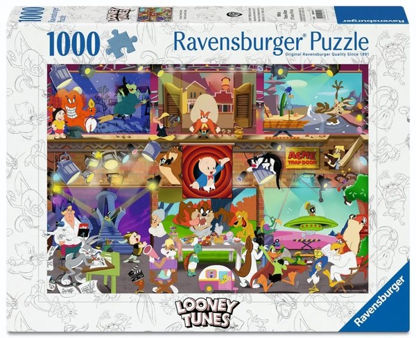 4005555018117 Puzzle 1000 Looney Tunes Studio Ravensburger-image