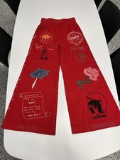 Vintage Senior Chords 70s Handmade Pants Rare Hand Painted