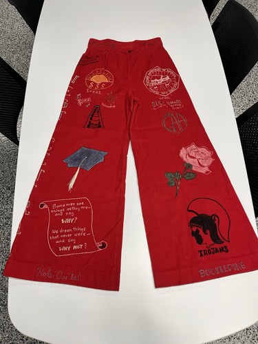 Vintage Senior Chords 70s Handmade Pants Rare Hand Painted