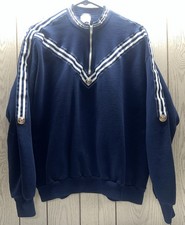 Vintage Jerzees Sweatshirt Made In USA 1/4 Zip Nautical