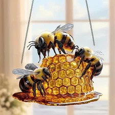 Honey Bee Hanging Decoration Celebration Ornament for Door Housewarming Home