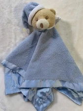 Baby Essentials Blue Puppy Lovey Sailboat Security Blanket Satin Trim RARE NWOT