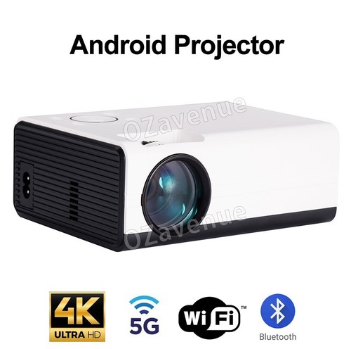 5G WiFi 4K 1080P Support Bluetooth Android Projector Outdoor Home Cinema HDMI AV - Picture 2 of 14