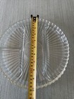 VINTAGE Crystal/Glass Round Clear Divided Serving Relish Dish Platter-4 Sections — photo 2