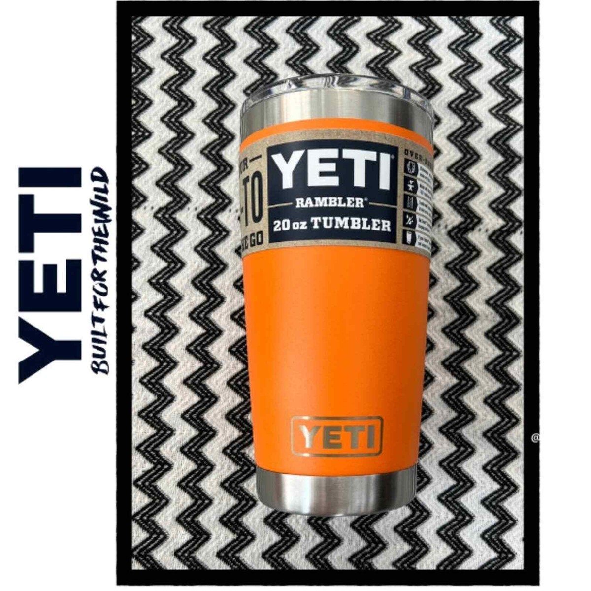 NWT Yeti King Crab Orange 20 oz Rambler Tumbler w/ Magslider Lid