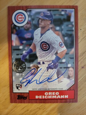 2022 Topps Update Greg Deichmann Red Auto #25/25 Chicago Cubs
