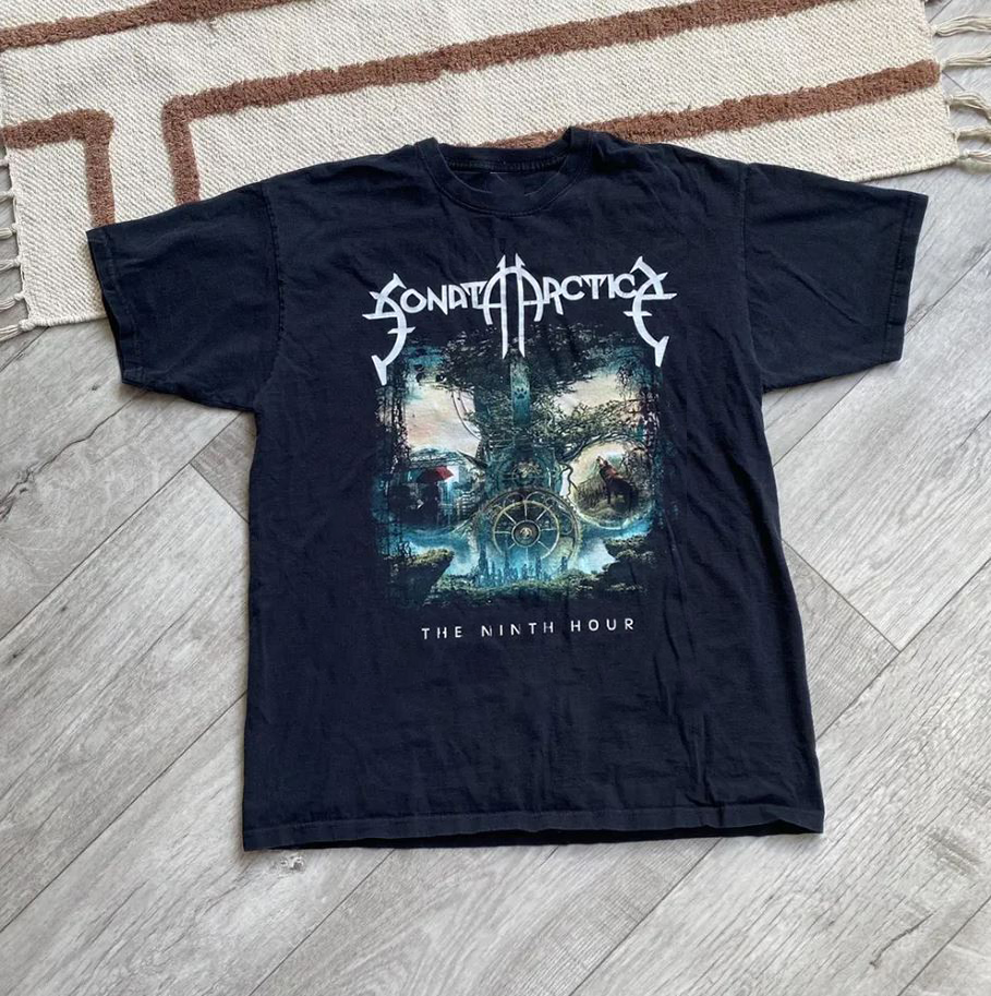 SONATA ARCTICA BAND THE NINTH HOUR TOUR Men Women Cotton Tee Shirt