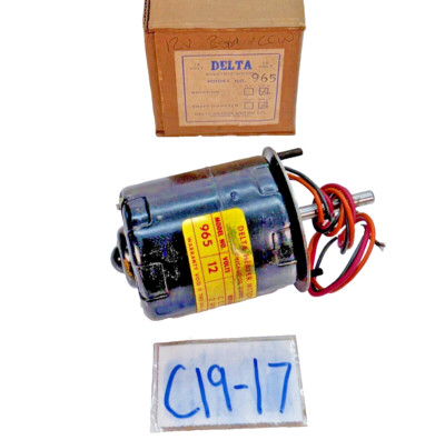 NOS DELTA HEATER MOTOR 965 - ROTATION C.C.W - 5/16'' SHAFT DIAMETER 12V C19-17