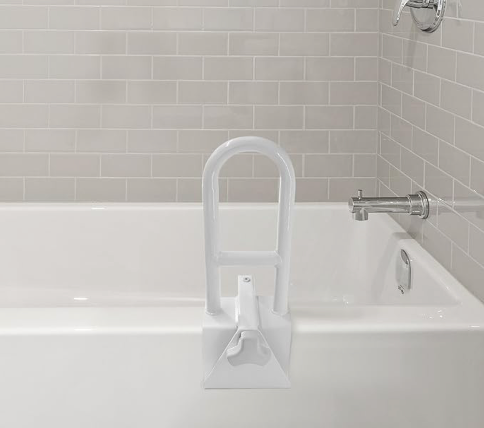 Vaunn Medical Adjustable Bathtub Safety Rail Shower Grab Bar Tub Bath