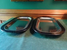 SERVICE IDEAS THERMO-PLATE COMPLETE SIZZLE PLATTERS, SET OF 2, STAINLESS STEEL