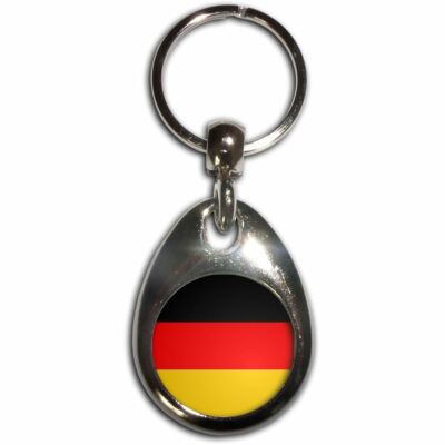 Schlüsselanhänger Deutschland Flagge Träne Tropfen Metall (43 mm x 33 mm)
