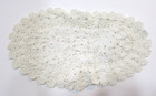 Old 1960's Small 6x10 Oblong White Vintage Handmade Doily — photo 1