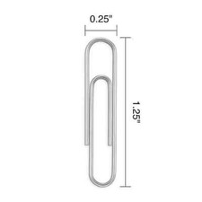 Staples Smooth Paper Clips, Silver, 100 Clips/Pack, 10/Pack A7026607/72377
