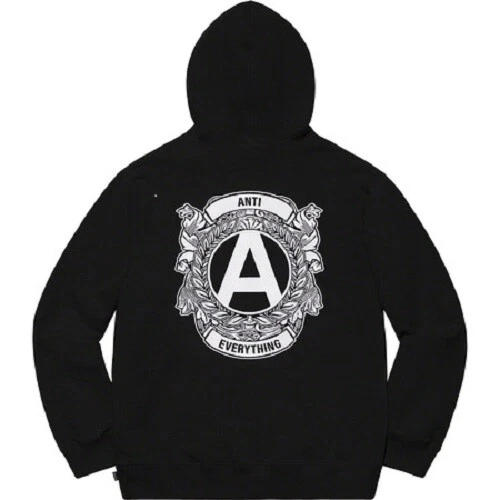 Sweat à capuche noir "Anti" Everything taille Medium Supreme NEUF