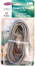 Belkin Pro Series Category 5 Snagless Gray Patch Lan Cable RJ45 Male / Male 14'