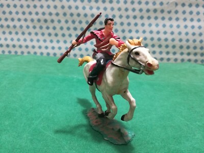 Cowboy On Horse Old Wild West - Elastolin 70 Mm - WEST GERMANY