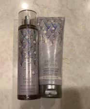 NEW BATH  BODY WORKS BALLET NIGHTS FRAGRANCE MIST  BODY CREAM SET- 8 OZ EA.