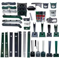 Doppelstabmattenzaun Zubehör Farbspray Verbinder Pfostenfüße