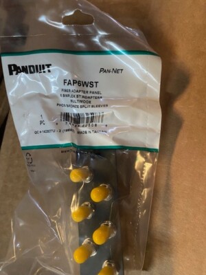 PANDUIT FAP6WST MULTIMODE 6 SIMPLEX ST ADAPTERS FIBER ADAPTER PANEL BRONZE