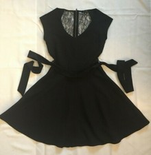 Little Black Dress with Lace Back and A-line Skirt (S)