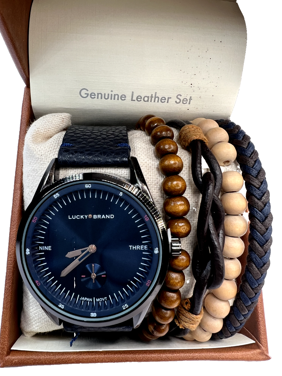 Lucky Brand Watch for Men Sport Quartz Watch with Leather Strap