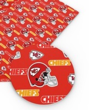 Chiefs Polycotton woven fabric 18" x 55" Kansas City Football 1116533 HALF YARD