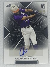 2021 LEAF PERFECT GAME CHANDLER POLLARD BLACK PAPER AUTO # 26/50