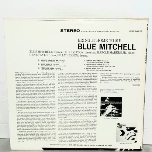 BLUE MITCHELL Bring It Home To Me LP VG+ Blue Note BST84228 Hard Bop Van Gelder - Picture 2 of 4