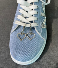 Pimp Dein Schuh, Schuhschmuck , Schuh - Charms Herz Silber 2 St&uuml;ck