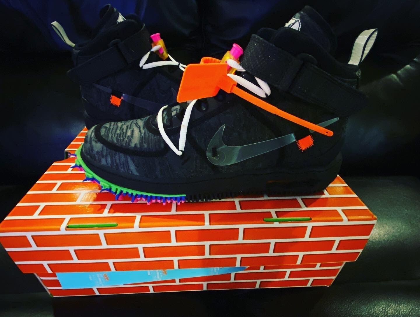 OFF WHITE X NIKE Taglia 10.5 Nike Air Force 1 x Off White Nero 2022