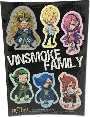 One Piece Vinsmoke Family Anime Sticker Set Ge Ebay