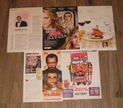 Eugene Levy ADs original FULL PAGED magazine clippings pages PHOTO article