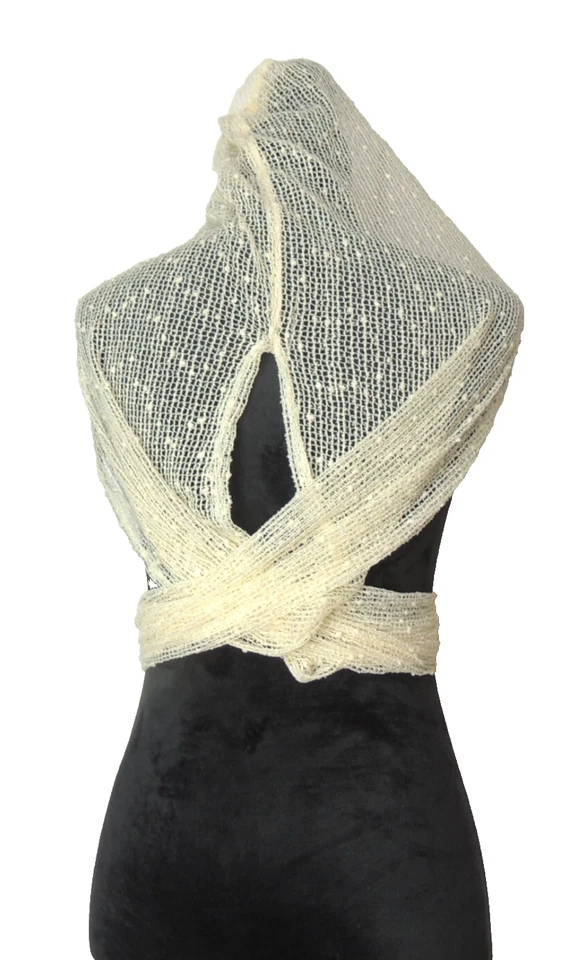 Pretty Angel Cream Hooded Scarf Scarve - Image 2 of 4
