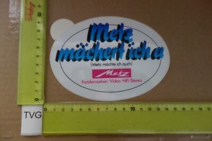 Alter Aufkleber HiFi Audio Tuning Tape TV AutoRadio Lautsprecher METZ