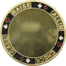 Card Guard - Blank Gold Card Guard Poker Protector *