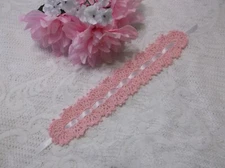 Handmade Crocheted Bookmark - Pink