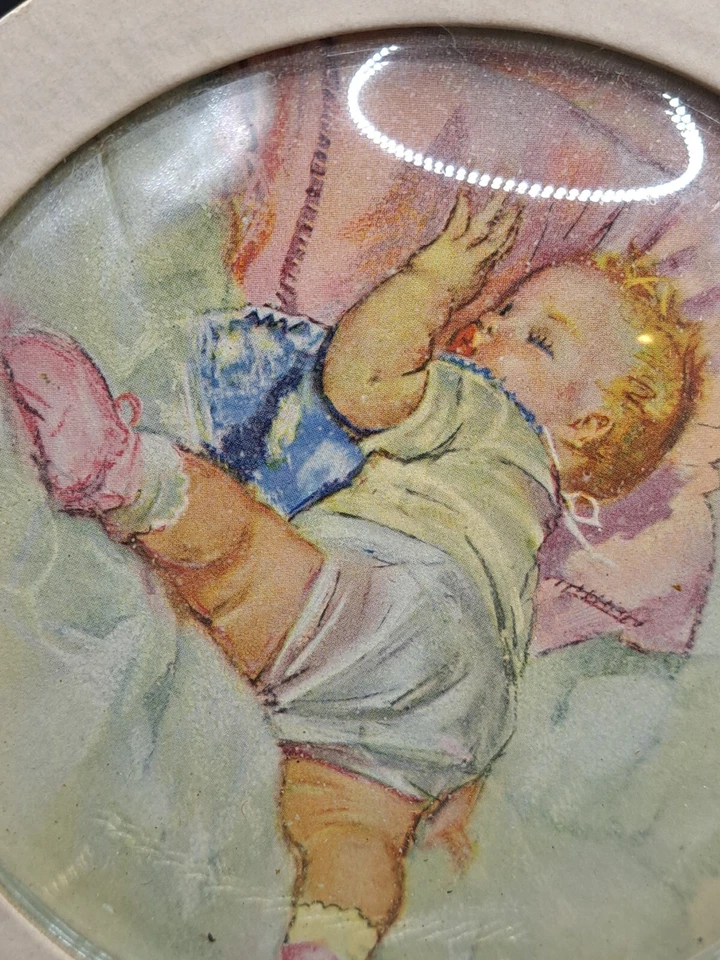 复古婴儿气泡框墙板图片凸儿童房玻璃瓶绘画 — 第 4/4 张图片