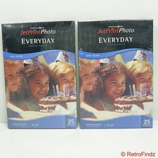 Jet Print Photo Paper 4 x 6 Everyday Soft Gloss 25 Sheets Medium Weight - New