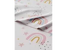 3 Piece Kids Rainbow Twin Sheet Set Rainbow Sparkles