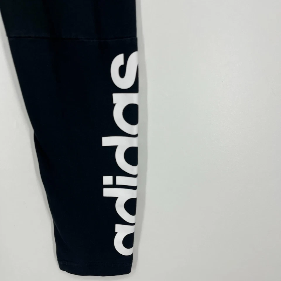Леггинсы Adidas женские размер XS черные с логотипом без застежек хлопковая смесь для тренажерного зала йоги - Изображение 4 из 4