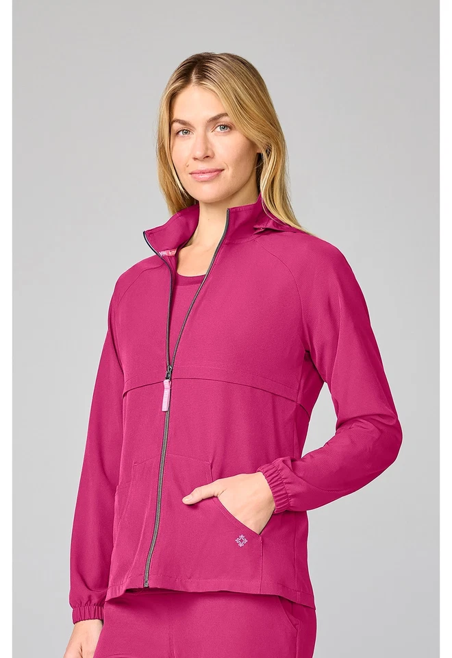 Med Couture AMP Warm Up Jacket MC00028 PKNO Pink Power Free Ship - Image 4 of 4