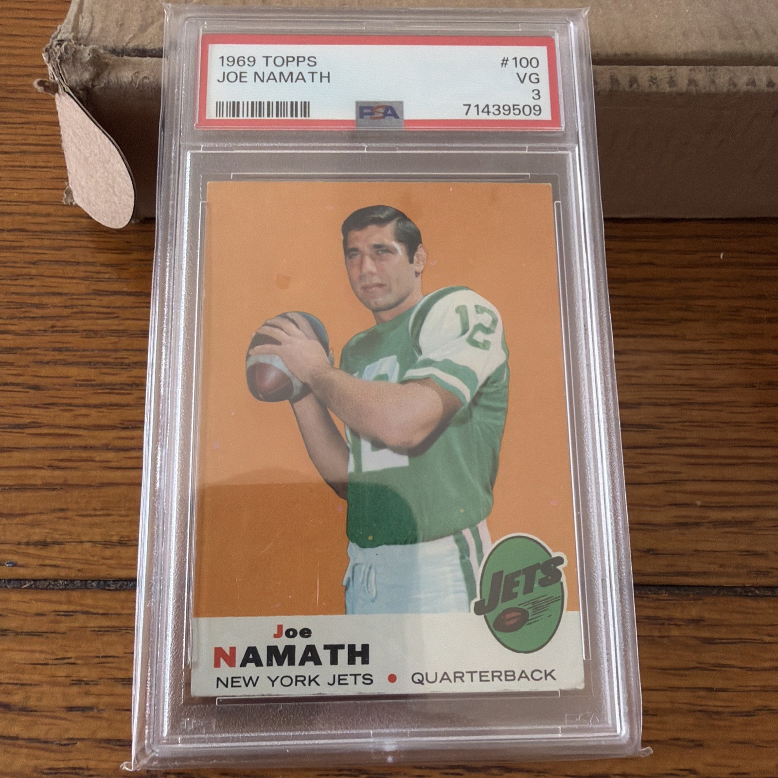 1969 Topps #100 Joe Namath  JETS PSA 4