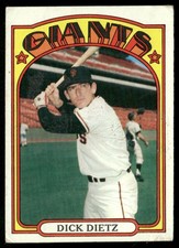 1972 Topps Dick Dietz San Francisco Giants #295