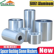 5 Pcs 6061 Aluminum Alloy spacer M6~M12 Bushing Sleeve Washers 2-50mm thickness