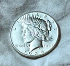 1934 Peace Silver Dollar