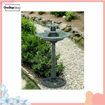 35'' Outdoor Water Fountain 3 Tier Resin Cascading Garden Birdbath