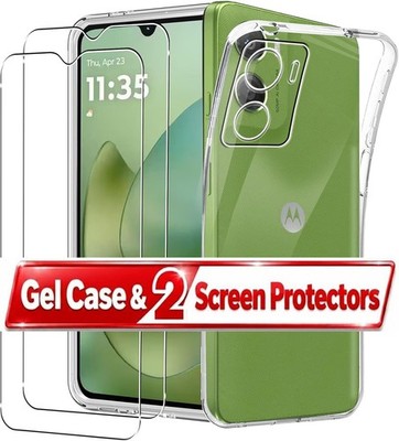 Hülle für Motorola Moto G06/G06 Power Klar Silikon Gel Handy Cover + Display